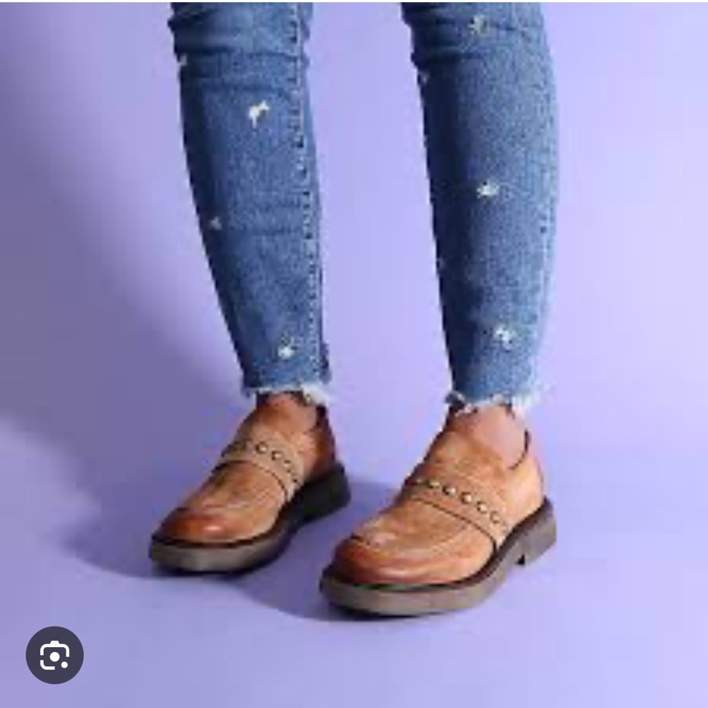 AS 98 Randa Loafer In Whiskey Size 36 Or 6 New In Box Studded Leather